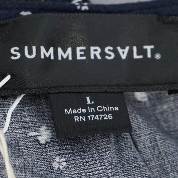 Summersalt Midi Cotton Poplin Tiered Dress in Midnight Cottage Floral Fall - Picture 10 of 12